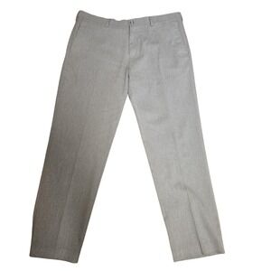 Iron Free Premium Khaki Pants Mens 38x32 Gray Straight Fit Dress Slacks Comfort‎